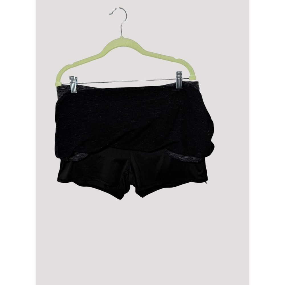 Green Tea Skort Women's Large Charcoal Space Dye Zipper Pockets Active Wear - Picture 3 of 5